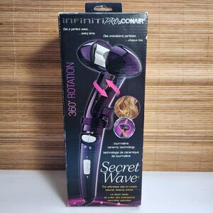 Infinity Pro By Conair Secret Wave Rotation Curler Iron Tourmaline Ceramic NEW
